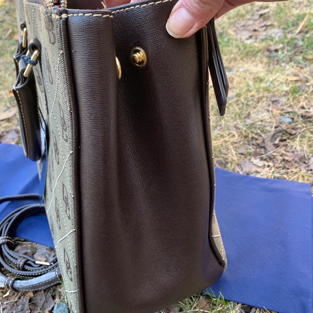 Authentic DOONEY & BOURKE Leather canvas ZIP SAtchel/Crosby - Picture 8 of 16